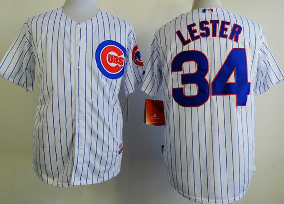 Chicago Cubs 34 Jon Lester white men baseball mlb jersey