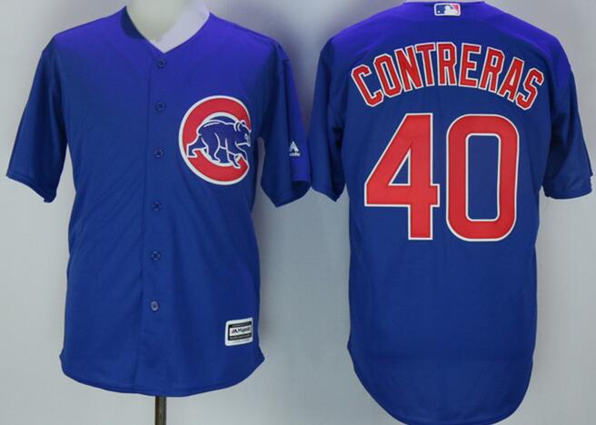 Chicago Cubs 40 Willson Contreras majestic blue men mlb Baseball Jersey