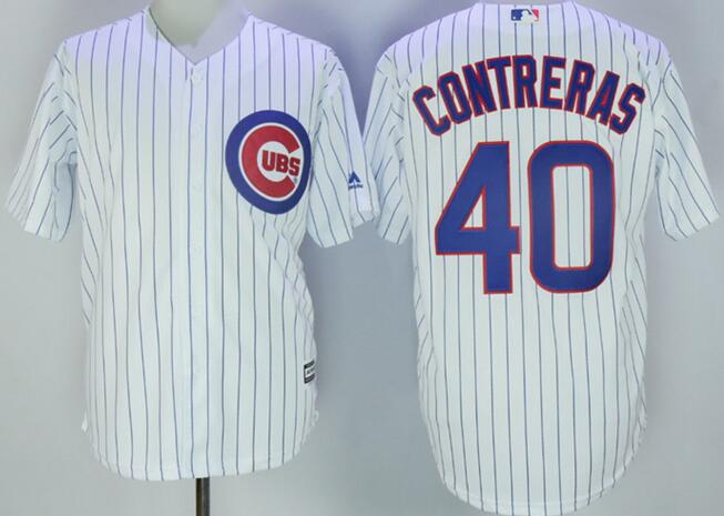 Chicago Cubs 40 Willson Contreras majestic white men mlb Baseball Jersey