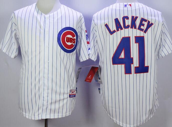 Chicago Cubs 41 John Lackey white men mlb Baseball Jersey