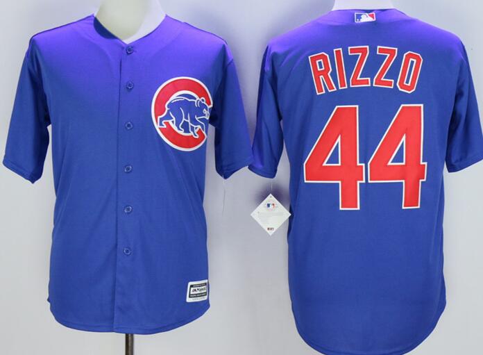 Chicago Cubs 44 Anthony Rizzo blue majestic men baseball mlb jerseys