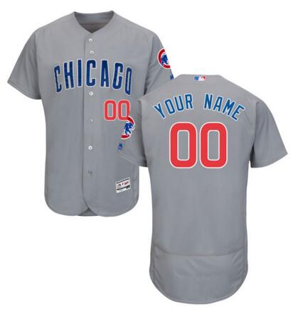 Chicago Cubs Majestic Home grey 2016 World Series Champions Cool Base Replica Custom Jersey