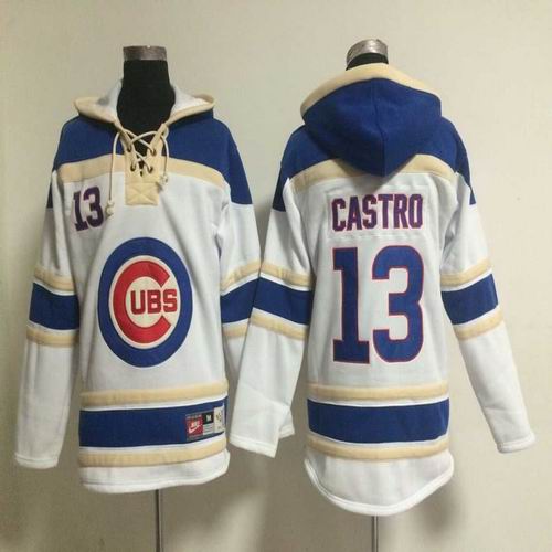 Chicago Cubs Starlin Castro 13 beige mlb baseball Hooded Sweatshirt