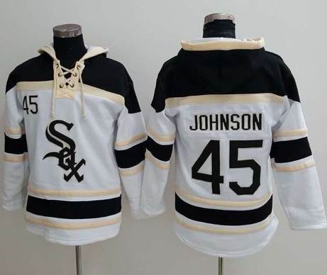 Chicago White Sox 45 Michael Jordan white MLB baseball Hooded Sweatshirt