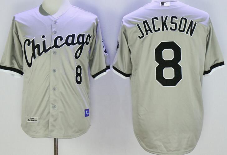 Chicago White Sox 8 Bo Jackson Grey men baseball mlb Jerseys