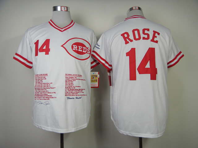 Cincinnati Reds 14 Pete Rose White men baseball mlb Jersey-edition
