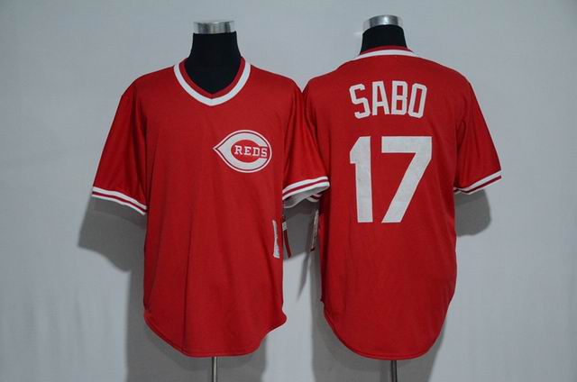 Cincinnati Reds 17 Chris Sabo throwback Red men baseball mlb Jerseys