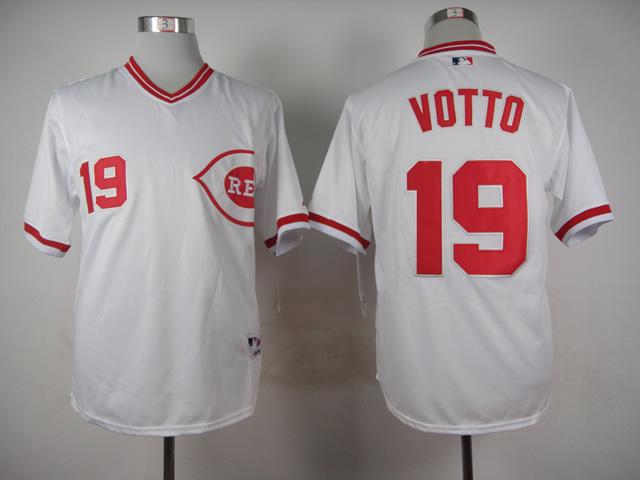 Cincinnati Reds 19 Joey Votto Alternate Authentic white men baseball mlb Jersey