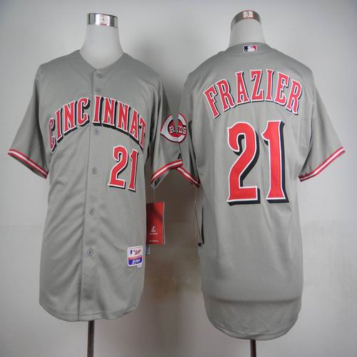 Cincinnati Reds 21 Todd Frazier gray men baseball mlb jersey