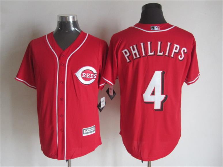 Cincinnati Reds 4 Brandon Phillips Red majestic men baseball mlb jersey