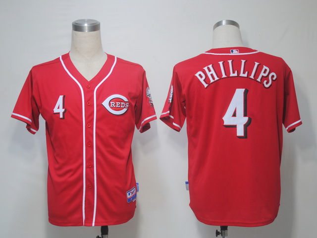 Cincinnati Reds 4 Brandon Phillips Red men baseball mlb jerseys