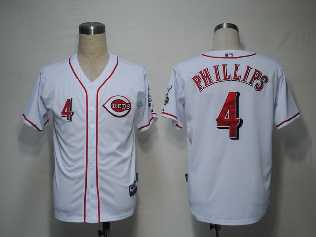 Cincinnati Reds 4 Brandon Phillips White men baseball mlb jerseys