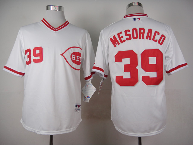 Cincinnati Reds Devin Mesoraco 39 White Baseball men baseball mlb jerseys