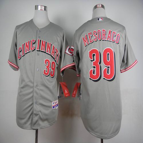 Cincinnati Reds Devin Mesoraco 39 gray men baseball mlb jerseys