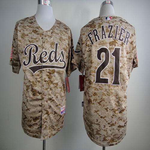 Cincinnati Reds Todd Frazier 21 camo men baseball mlbjerseys