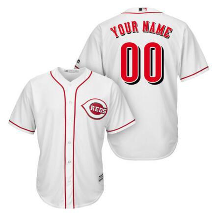 Cincinnati Reds jerseys Majestic White Cool Base Custom any name number