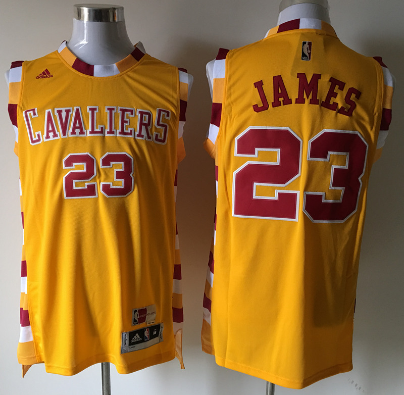 Cleveland Cavaliers 23 LeBron James yellow fashion adidas men adidas men nba basketball jerseys