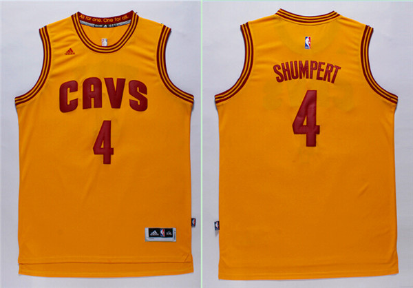 Cleveland Cavaliers 4 Iman Shumpert yellow Swingman adidas men nba basketball jerseys
