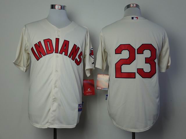 Cleveland Indians 23 Michael Brantley  beige mlb jerseys