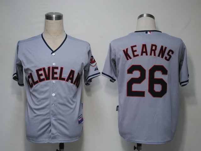 Cleveland Indians 26 Kearns Grey men baseball mlb jerseys
