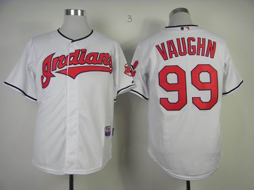Cleveland Indians 99 Ricky Vaughn White baseball jerseys
