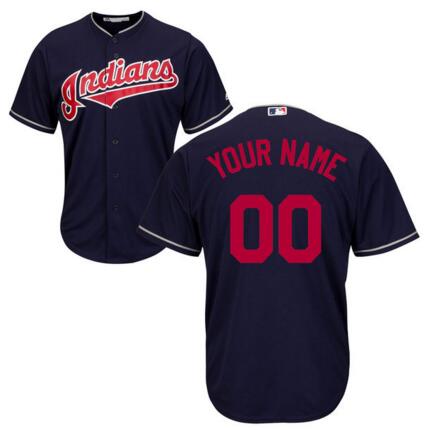 Cleveland Indians jerseys Majestic blue Cool Base Custom any name number