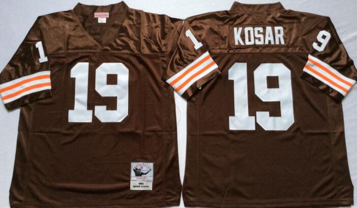 Cleveland browns 19 Jim Brown brown men Throwback NFL football Jerseys