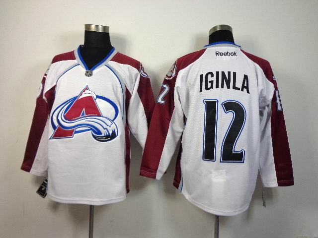 Colorado Avalanche 12 Jarome Iginla white reebok men nhl ice hockey jerseys