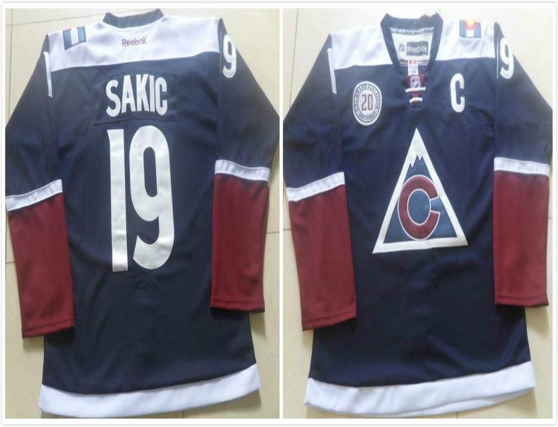 Colorado Avalanche 19 Joe Sakic blue men nhl ice hockey New jerseys