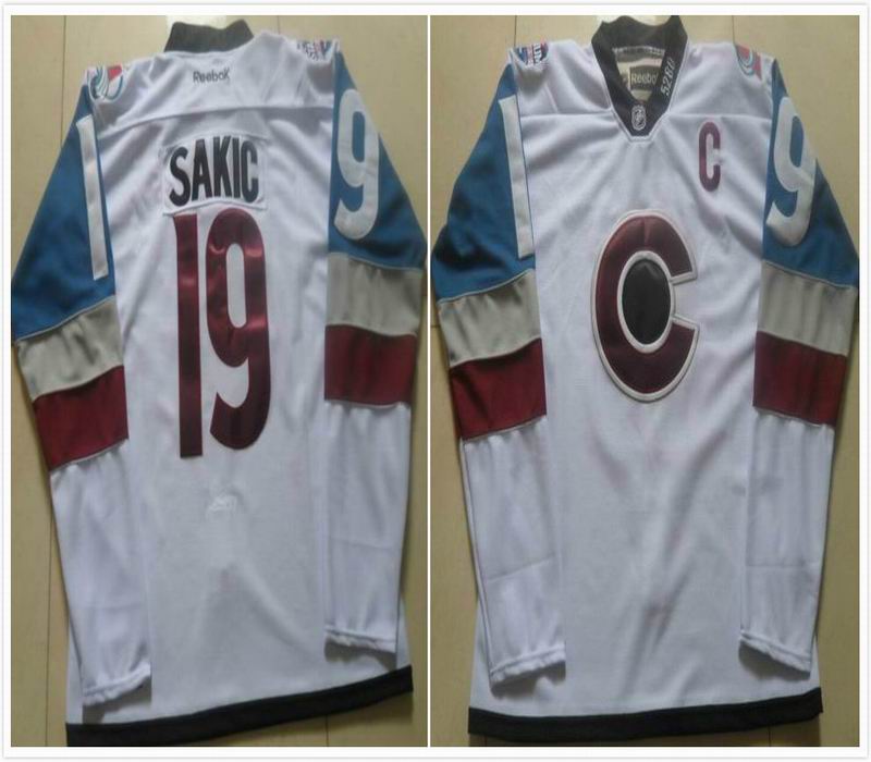 Colorado Avalanche 19 Joe Sakic white men nhl ice hockey New jerseys