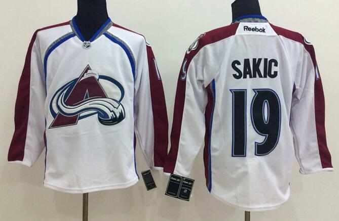 Colorado Avalanche 19 Joe Sakic white men nhl ice hockey jerseys