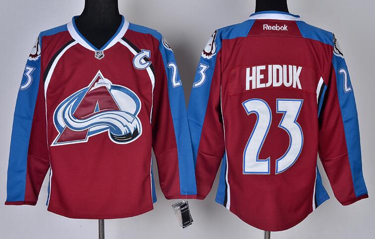 Colorado Avalanche 23 Milan Hejduk Red men nhl ice hockey jerseys