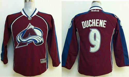 Colorado Avalanche 9# DUCHENE red kids nhl jerseys