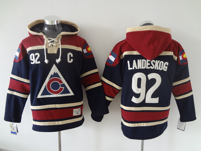 Colorado Avalanche 92 Gabriel Landeskog Red dark blue men nhl ice hockey jerseys