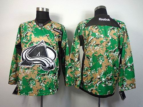 Colorado Avalanche Blank green camo Reebok men nhl ice hockey jerseys