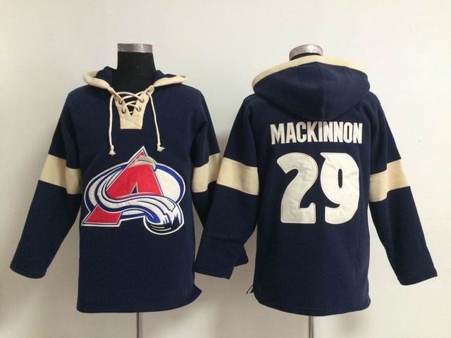 Colorado Avalanche Nathan Mackinnon 29# blue Ice Hockey Hooded Sweatshirt