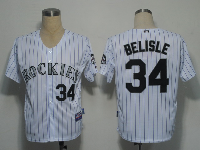 Colorado Rockies 34 BELISLE white men baseball mlb jerseys