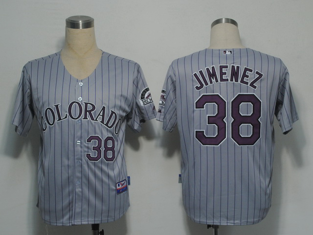 Colorado Rockies 38 JIMENEZ gray men baseball mlb jerseys