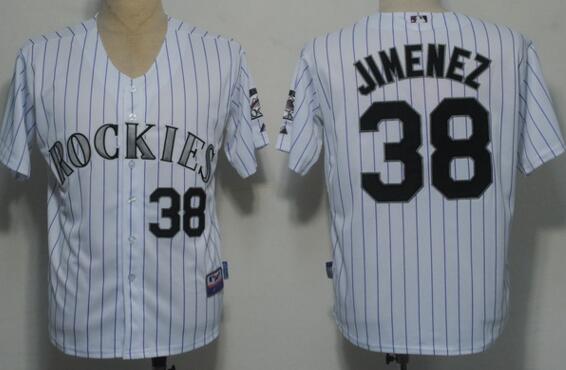 Colorado Rockies 38 JIMENEZ white men baseball mlb jerseys