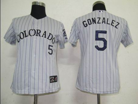 Colorado Rockies 5 Gonzalez jerseys MLB Women Jerseys