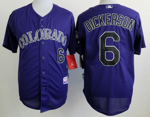 Colorado Rockies 6 Corey Dickerson purple men baseball mlb jerseys