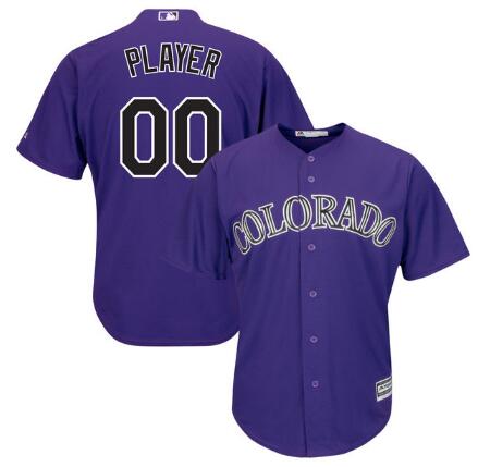 Colorado Rockies jerseys Majestic Purple Alternate Cool Base Custom any name number