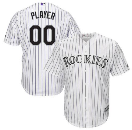 Colorado Rockies jerseys Majestic White Home Cool Base Custom Jersey