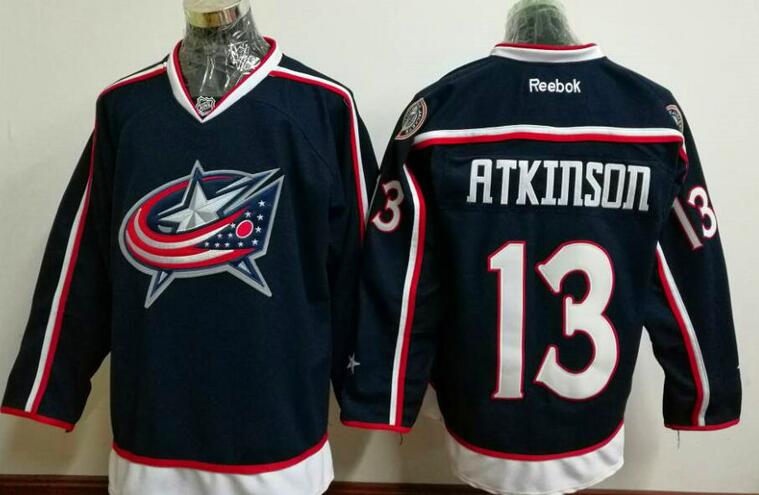 Columbus Blue Jackets 13 ATKINSON Blue men nhl Jersey