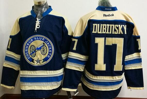 Columbus Blue Jackets 17 Brandon Dubinsky Blue men nhl Jerseys