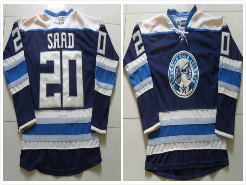 Columbus Blue Jackets 20 Brandon Saad blue men nhl ice hockey jerseys