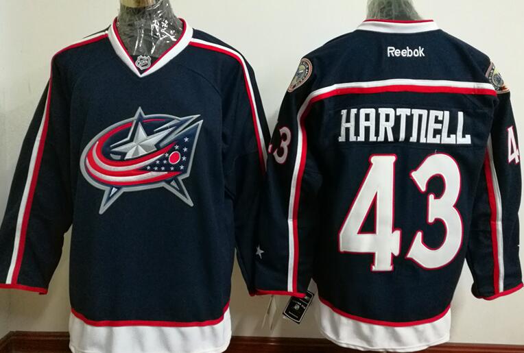 Columbus Blue Jackets 43 HARTNELL men nhl Blue Jersey