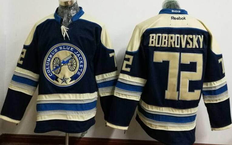 Columbus Blue Jackets 72 Sergei Bobrovsky Blue men nhl Jersey