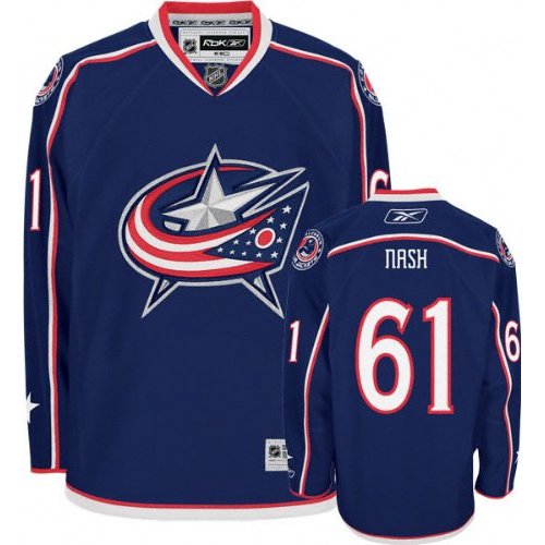 Columbus Blue Jackets Rick Nash 61 Blue discount men nhl ice hockey jerseys