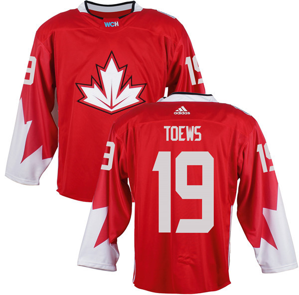 Custom Youth Canada 2016 World Cup #19 Jonathan Toew red Hockey jerseys